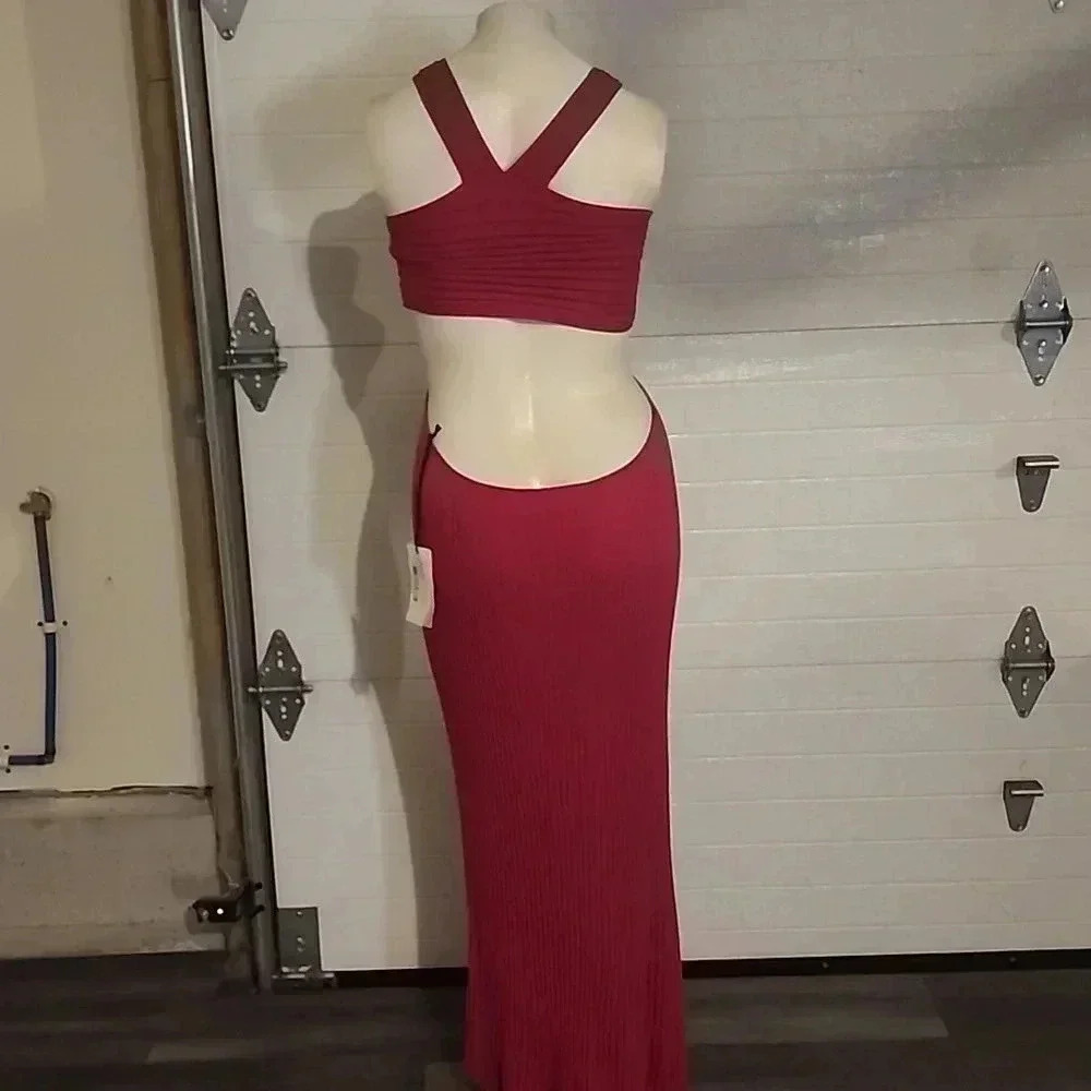 - BA&SH CUTOUT MAXI DRESS SIZE L - Picture 6 of 7